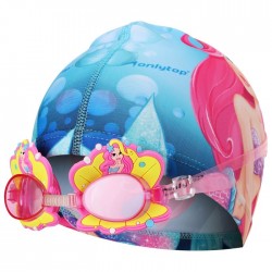 Детские очки шапка  для плавания русалочка